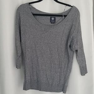 3/4 sleeve grey sweater